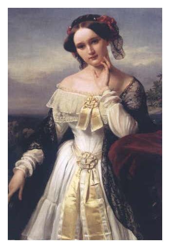 Portrait of Mathilde Wesendonck (1850) by Karl Ferdinand Sohn