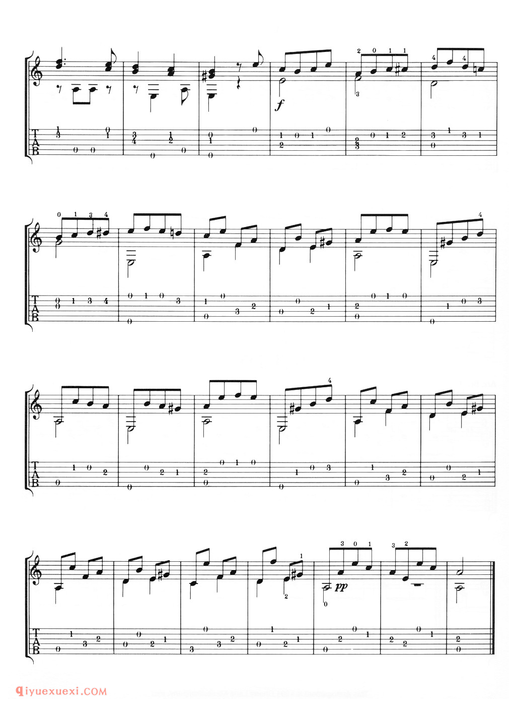 Study 3 (Carcassi)古典吉他进阶独奏乐曲谱