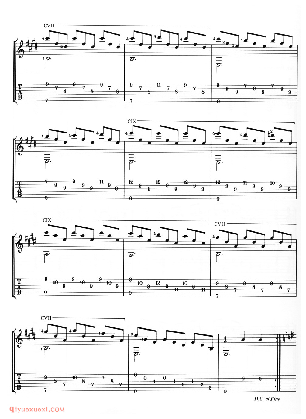 Romance (Anonymous)古典吉他进阶独奏乐曲谱
