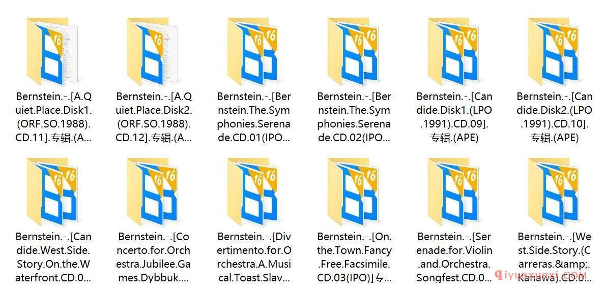 伯恩斯坦指挥 | 伯恩斯坦作品12CD全集APE音频下载_Bernstein conducts Bernstein