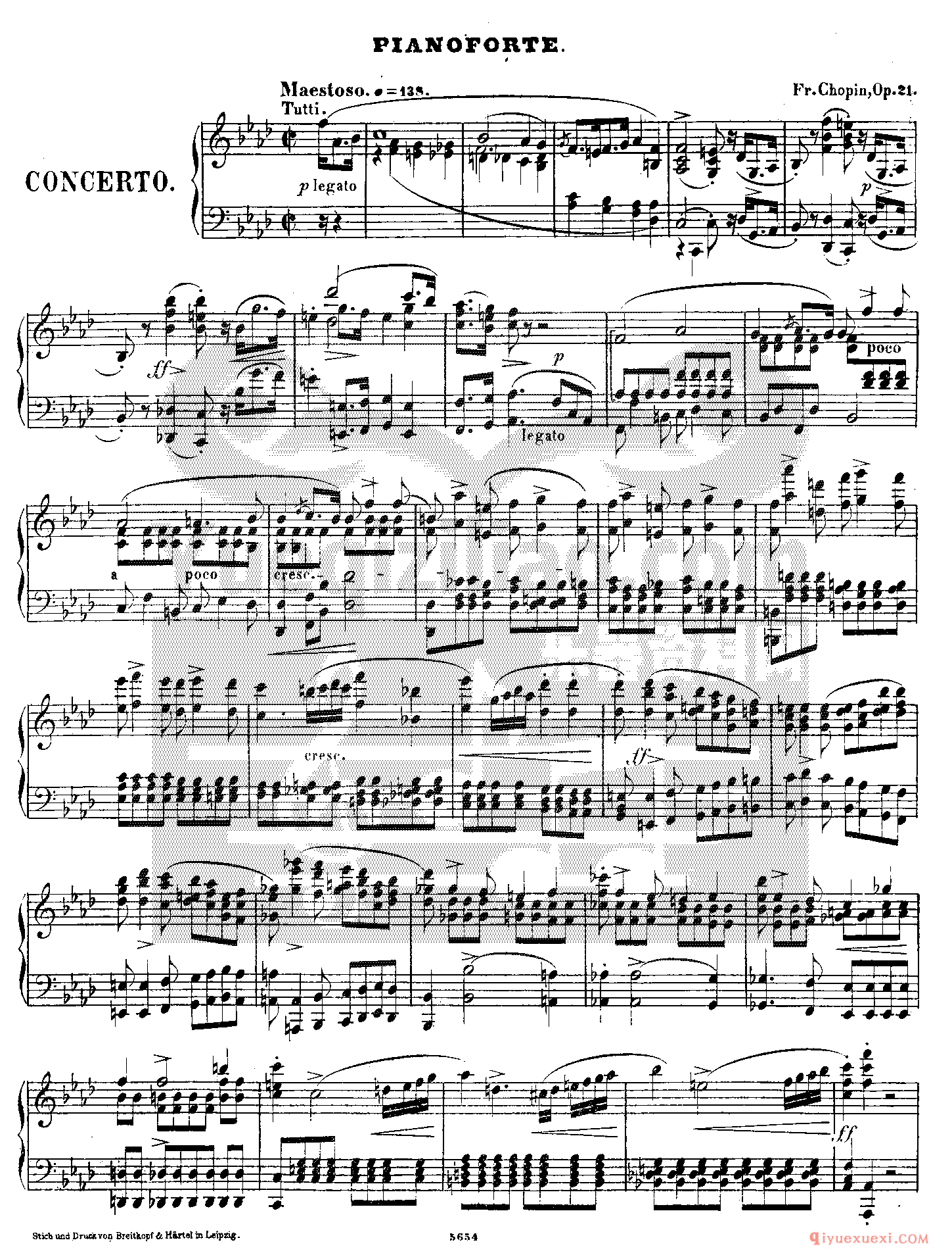 PDF交响乐谱 | 肖邦第二钢琴协奏曲.钢琴协奏曲总谱PDF版