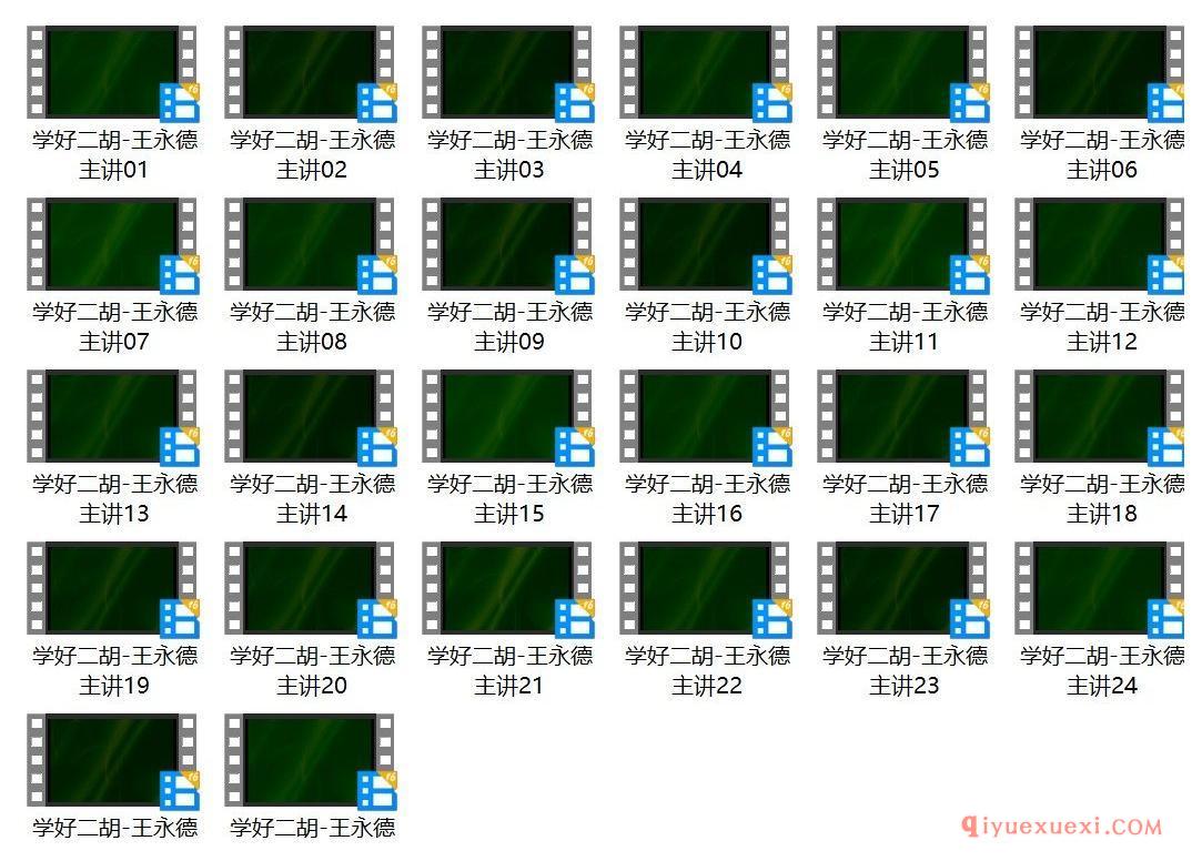二胡教学视频下载 | 王永德《学好二胡》教程(26讲)MP4视频合集免费下载
