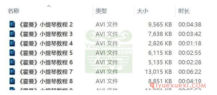 王振山《霍曼小提琴教学视频》教程全集AVI版免费下载