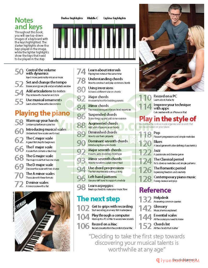PDF钢琴教材 | 初学者钢琴教材第6版(Piano for Beginners 6th ED)原版电子书