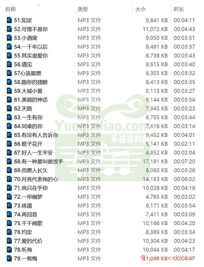 长笛伴奏下载《最易上手长笛独奏超精选》配套教材曲目伴奏75首合集MP3音乐下载