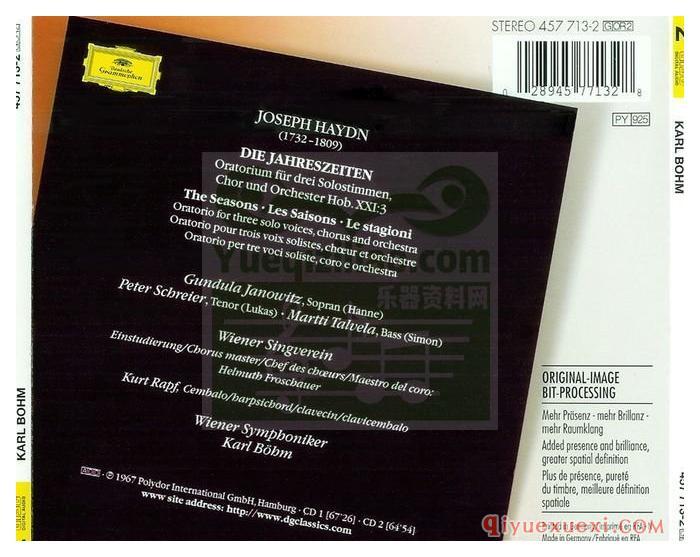 海顿：清唱剧“四季”(维也纳交响乐团, 维也纳合唱团, 指挥_伯姆) (2CD)古典乐唱片下载
