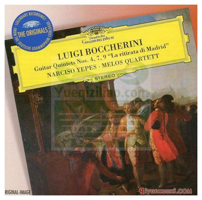 博凯里尼：吉他弦乐五重奏 Nos. 4, 7 & 9 (耶佩斯_吉他, 梅洛斯四重奏团)古典乐唱片下载