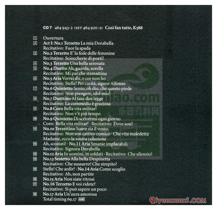 飞利浦莫扎特作品第十五盒 | 莫扎特晚期意大利歌剧全集(11CD 464 920-2)APE音乐免费下载