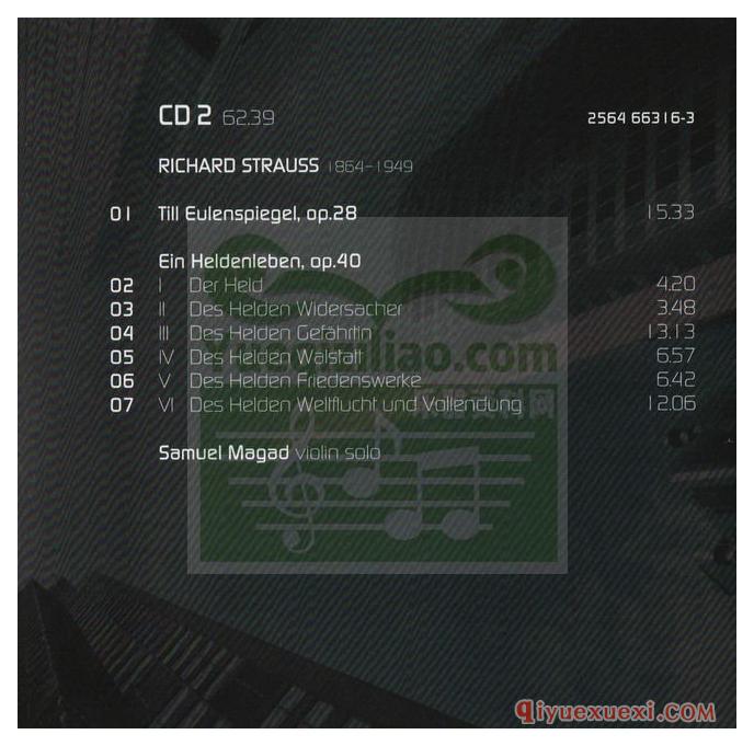 巴伦博伊姆指挥,理查·斯特劳斯演奏马勒&勋伯格作品6CD专辑_芝加哥交响乐团