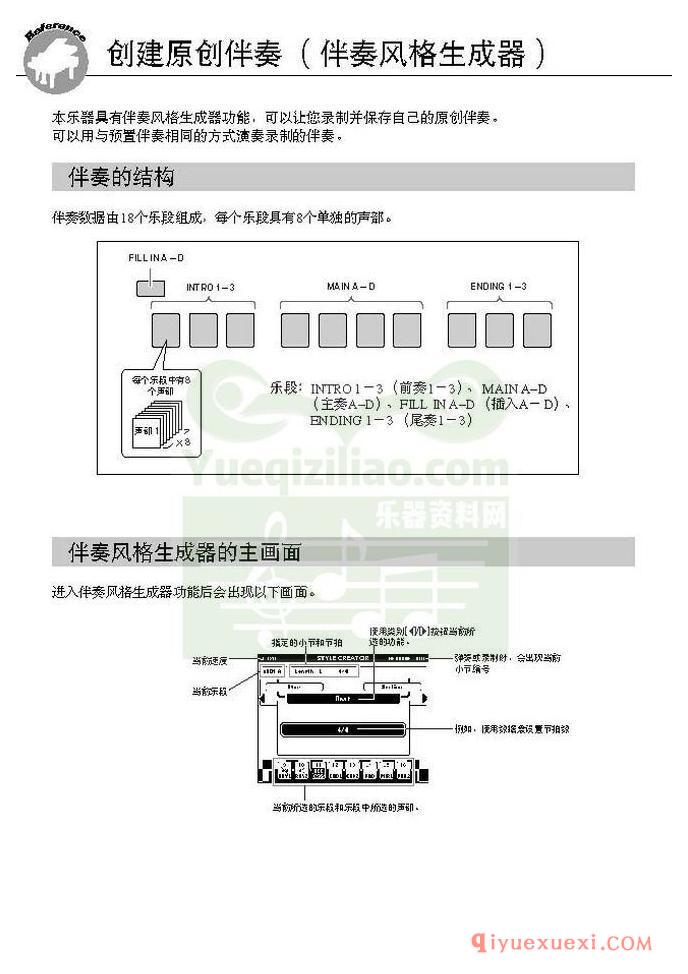 雅马哈电子琴PSR-S550中文使用说明书在线阅读