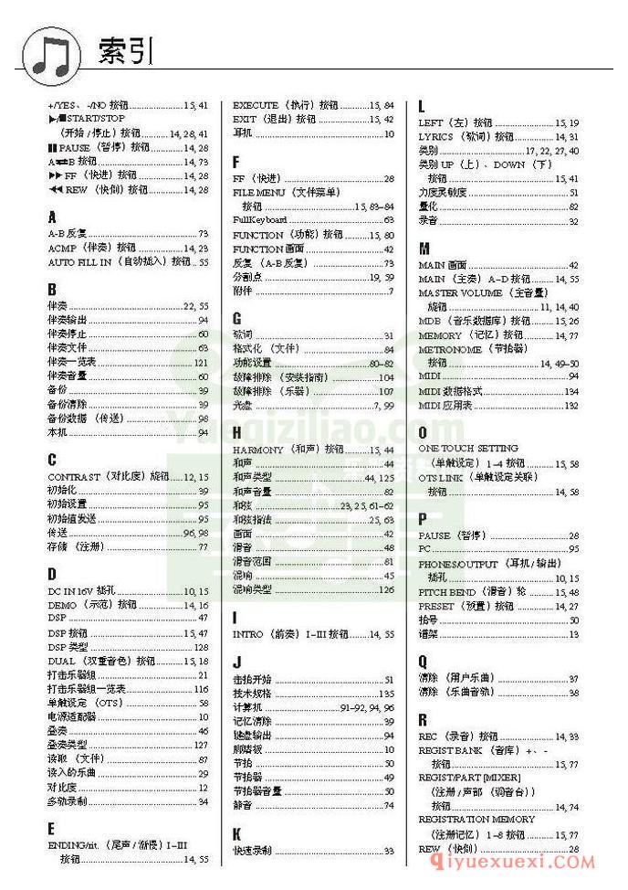 雅马哈电子琴PSR-S550中文使用说明书在线阅读