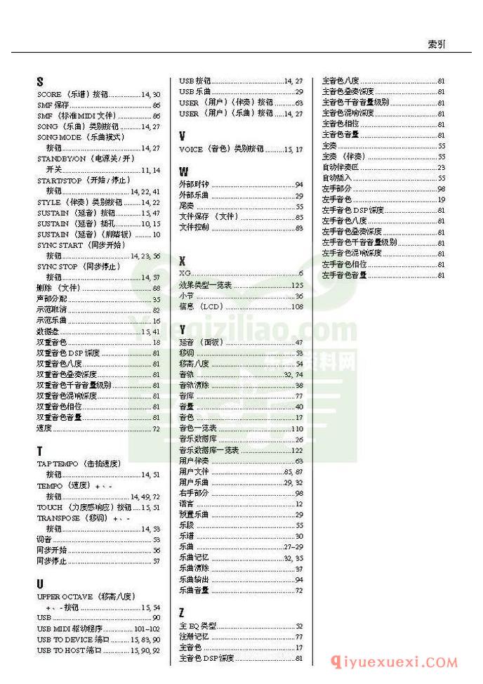 雅马哈电子琴PSR-S550中文使用说明书在线阅读