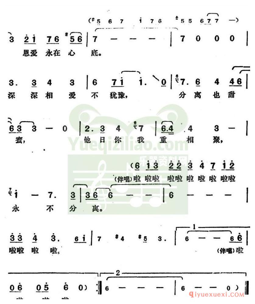 简谱 │ 邓丽君演唱金曲：谢谢你常记得我