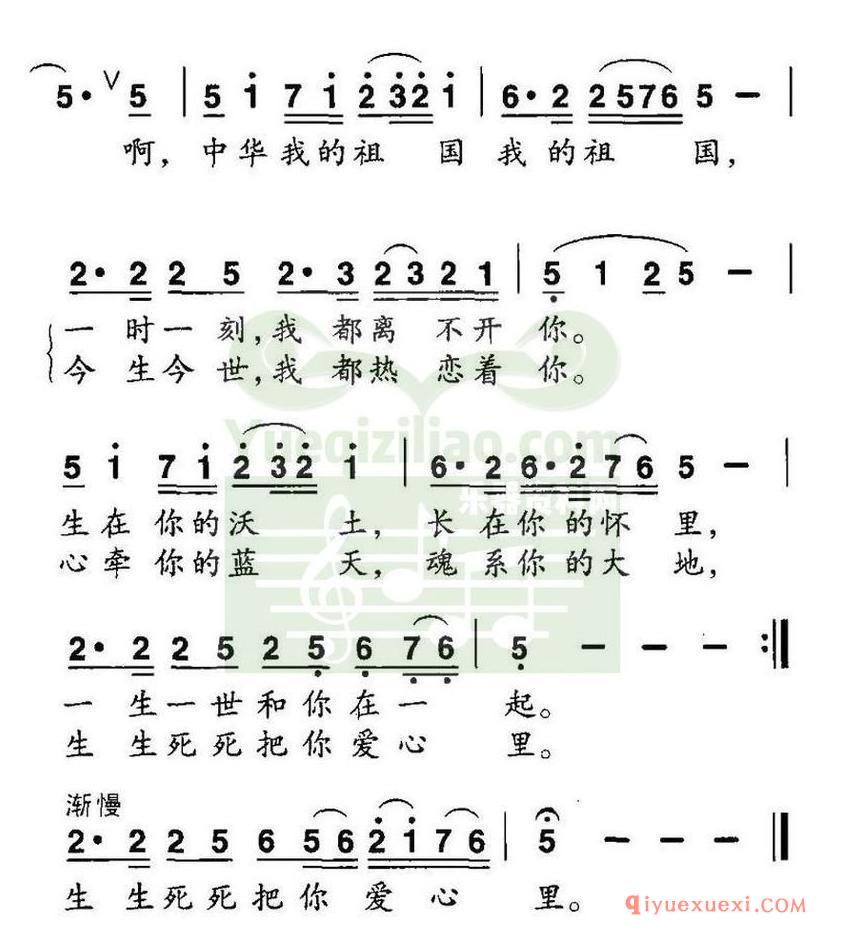 简谱 │ 生生死死把你爱心里
