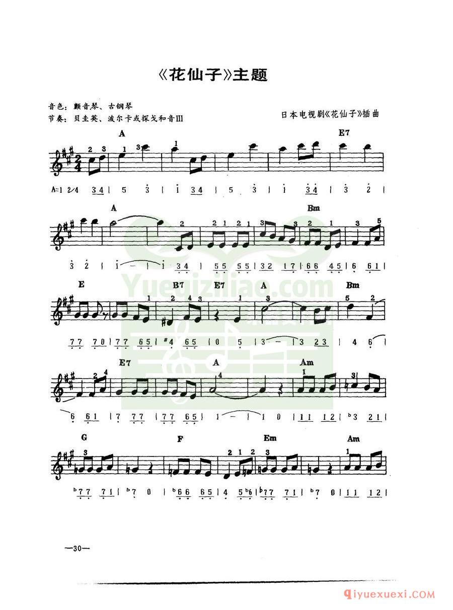 中外名曲 | 《花仙子》主题(2/4拍:线简谱对照)