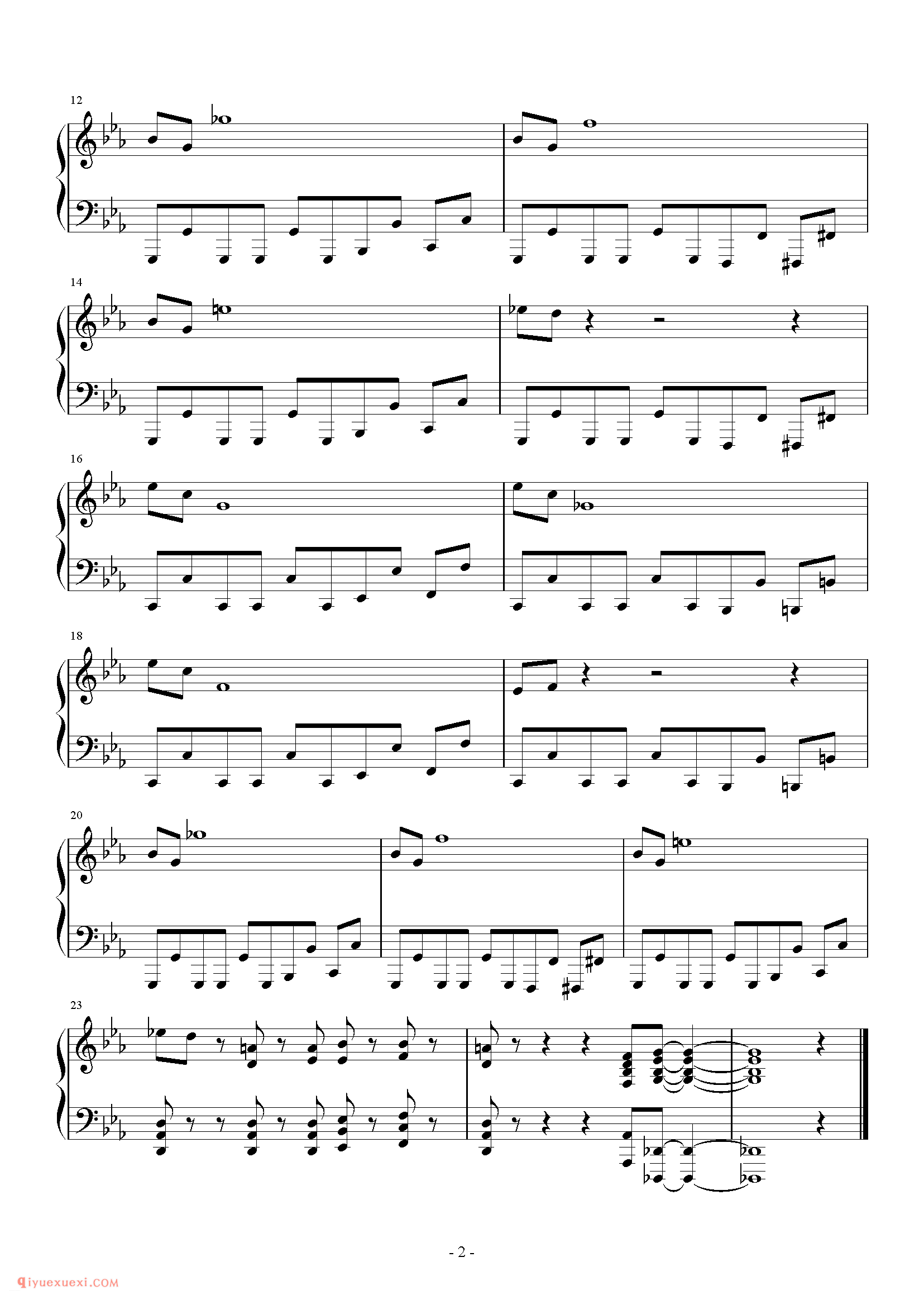 复杂电子琴曲目 | 碟中谍主题曲(五线谱)